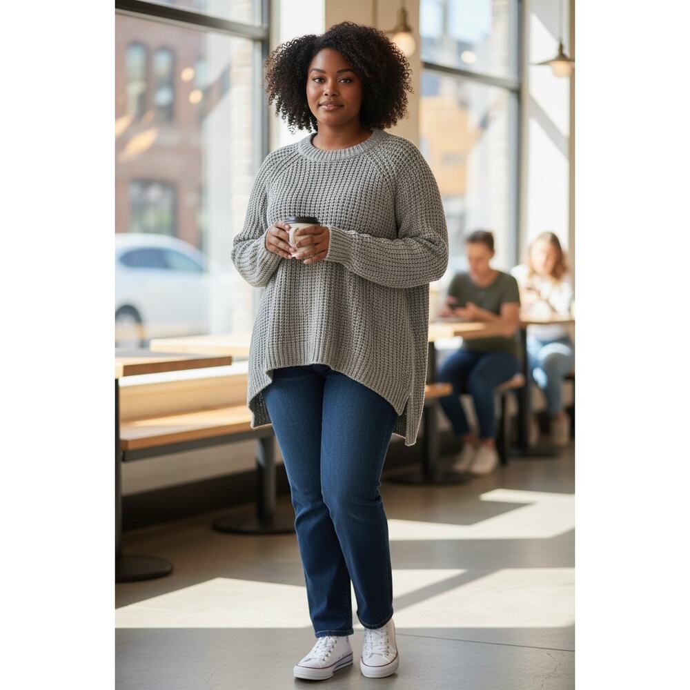 Eileen Fisher THE FISHER PROJECT  Lofty Merino Waffle Knit Sweater  XL